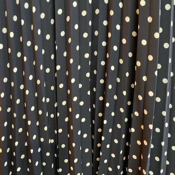 J.Crew navy and white polka dot silk midi dress Size 4P - Picture 4 of 6